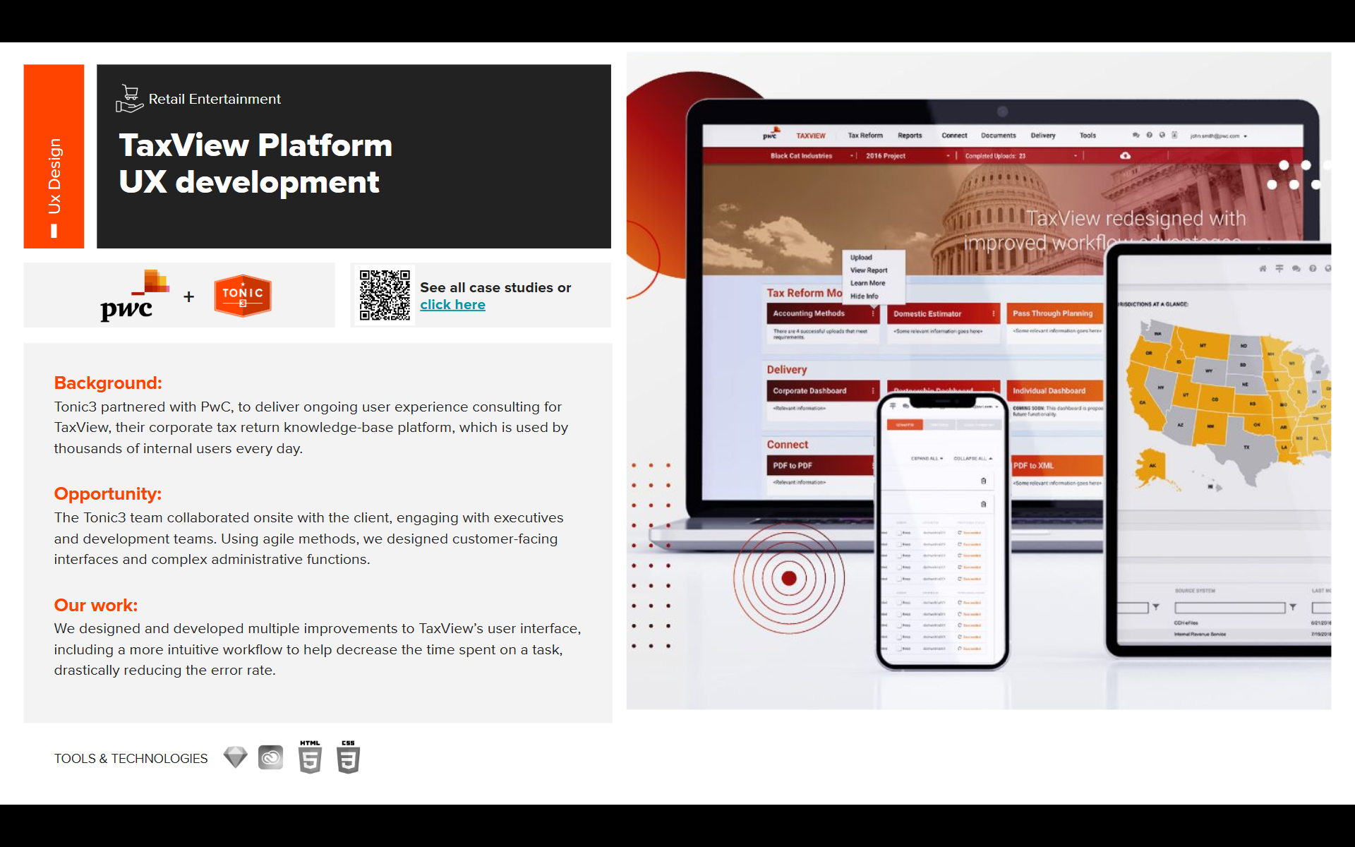 PwC TaxView case study - platform ux dev