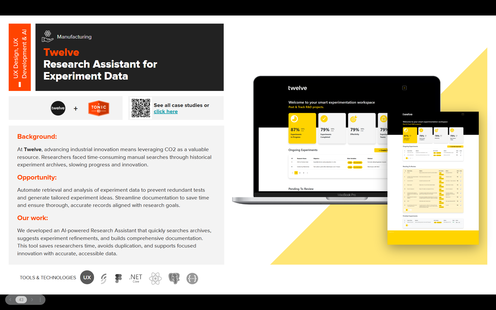 Twelve case study - research assistant