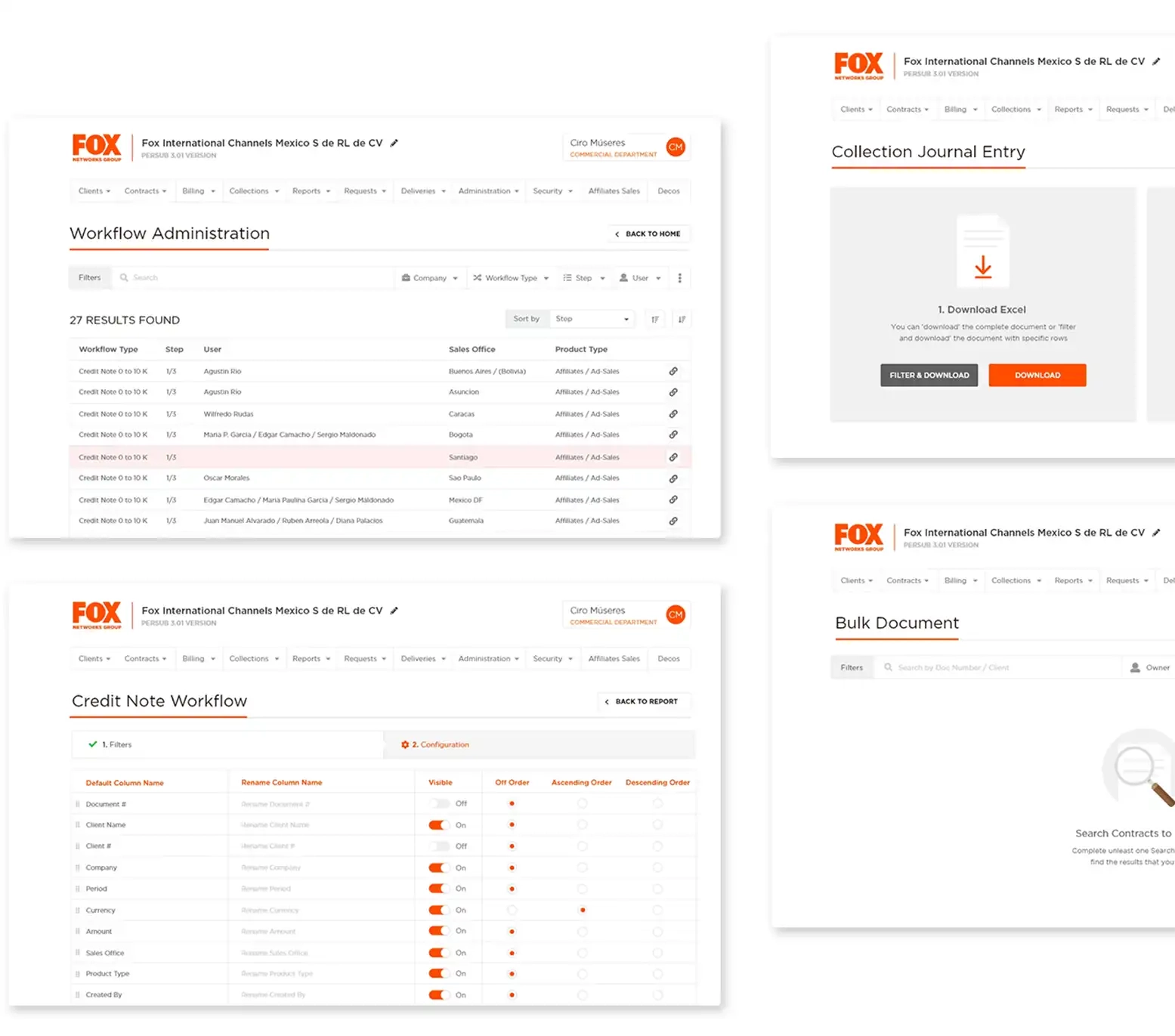 Fox detailed sales screen